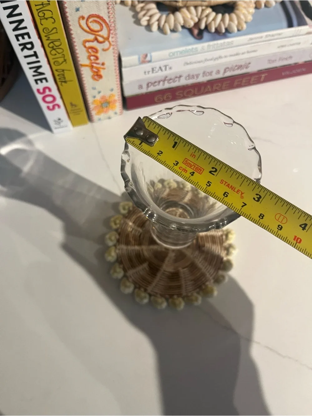 Elegant clear glass vintage vase